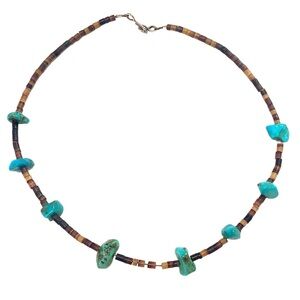 Vintage Native American Heishi Turquoise Necklace